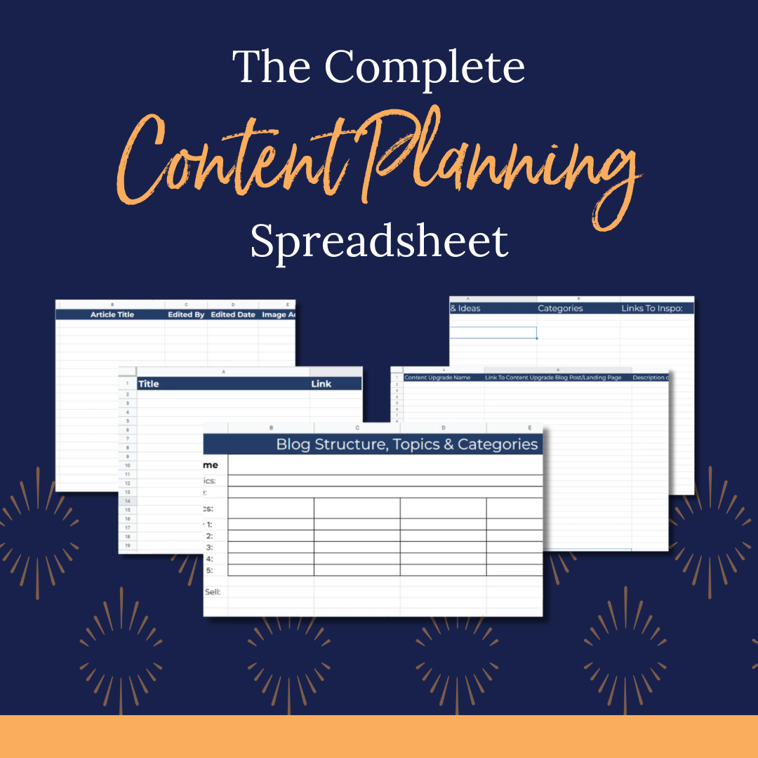 Complete Content Planning Spreadsheet