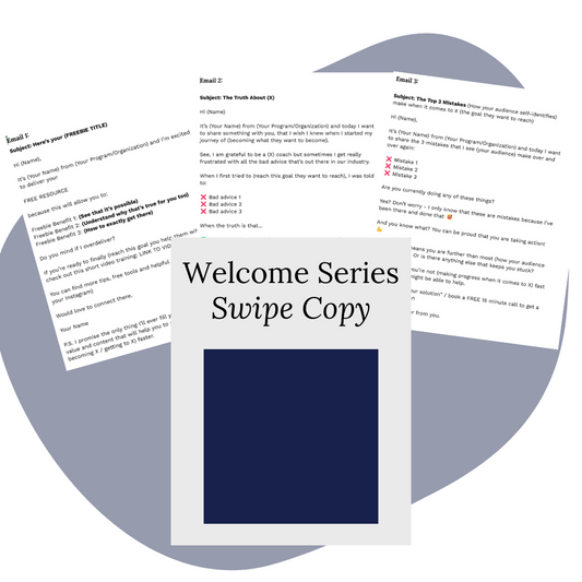 Welcome Series Email Swipe Copy